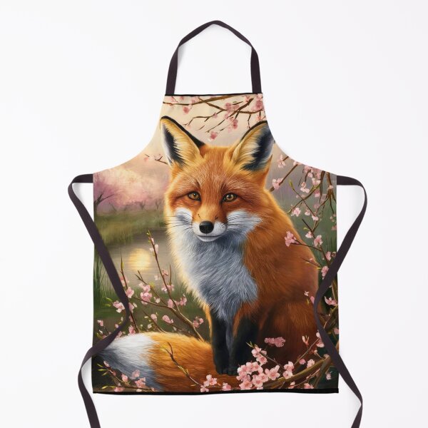 Artikelvorschau, Fuchs-Portrait. Fuchs mit Kirschblüte, Blumenfuchs, Vintage-Fuchs, Fuchs-Gemälde, Rembrandt van Rijnstyle entworfen und verkauft von FoxVibes.