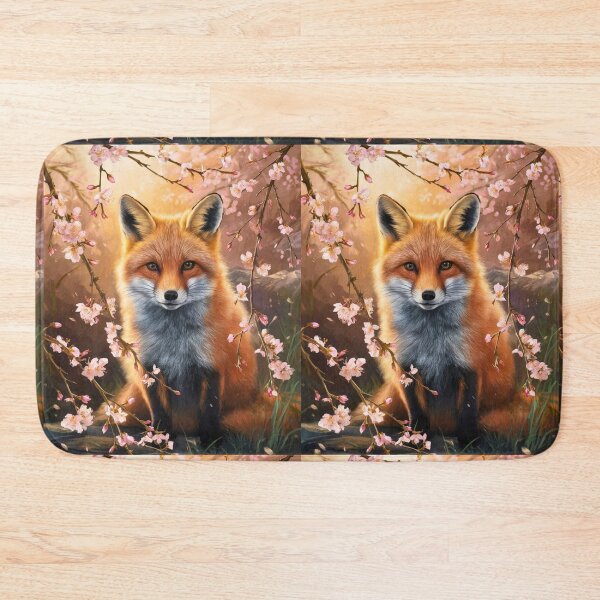 Artikelvorschau, Fuchs-Portrait. Fuchs mit Kirschblüte, Blumenfuchs, Vintage-Fuchs, Fuchs-Gemälde, Rembrandt van Rijnstyle entworfen und verkauft von FoxVibes.