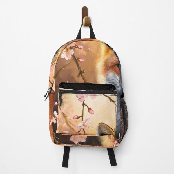 Item preview, Fox Portrait. Fox with cherry blossom, floral fox, vintage fox, fox painting, Rembrandt van Rijnstyle designed and sold by FoxVibes.
