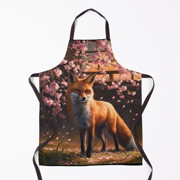 Artikelvorschau, Fuchs-Portrait. Fuchs mit Kirschblüte, Blumenfuchs, Vintage-Fuchs, Fuchs-Gemälde, Rembrandt van Rijnstyle entworfen und verkauft von FoxVibes.