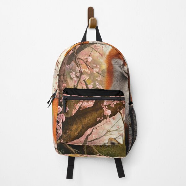 Item preview, Fox Portrait. Fox with cherry blossom, floral fox, vintage fox, fox painting, Rembrandt van Rijnstyle designed and sold by FoxVibes.