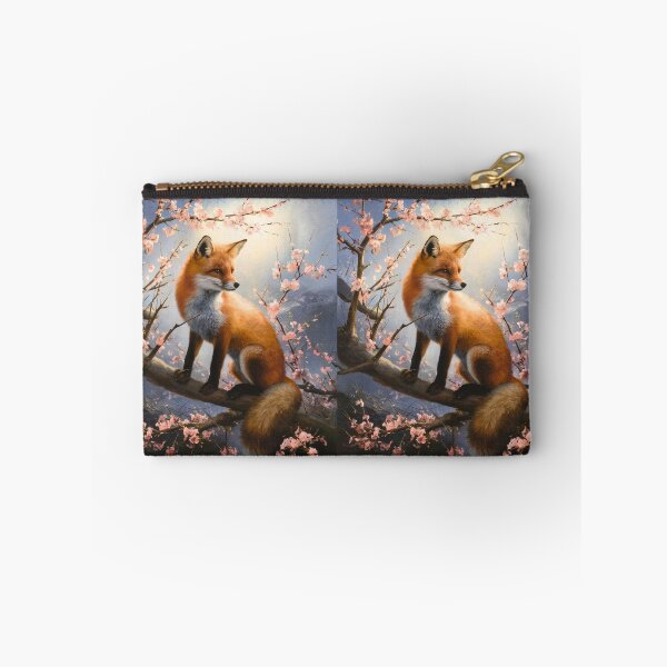 Artikelvorschau, Fuchs-Portrait. Fuchs mit Kirschblüte, Blumenfuchs, Vintage-Fuchs, Fuchs-Gemälde, Rembrandt van Rijnstyle entworfen und verkauft von FoxVibes.