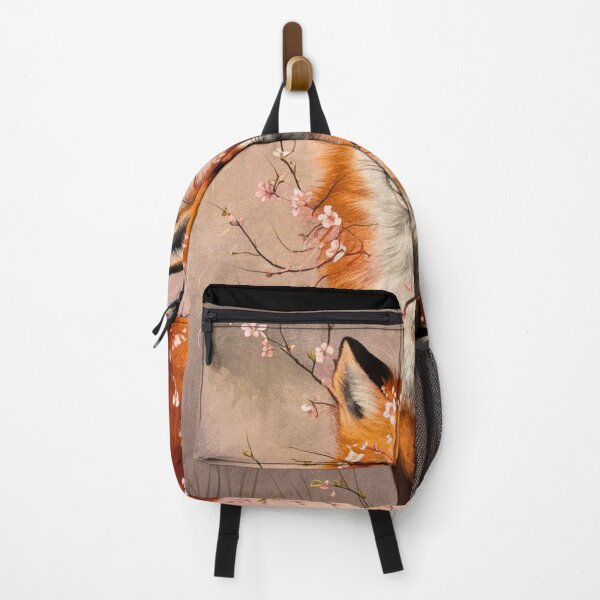 Item preview, Fox Portrait. Fox with cherry blossom, floral fox, vintage fox, fox painting, Rembrandt van Rijnstyle designed and sold by FoxVibes.