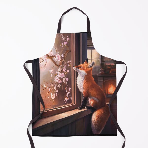 Artikelvorschau, Fuchs-Portrait. Fuchs mit Kirschblüte, Blumenfuchs, Vintage-Fuchs, Fuchs-Gemälde, Rembrandt van Rijnstyle entworfen und verkauft von FoxVibes.