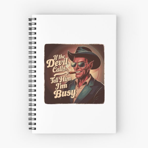 Item preview, ''If The God Calls Tell Him I'm Busy'' Vintage Funny Devil Design designed and sold by Witty Shirts.
