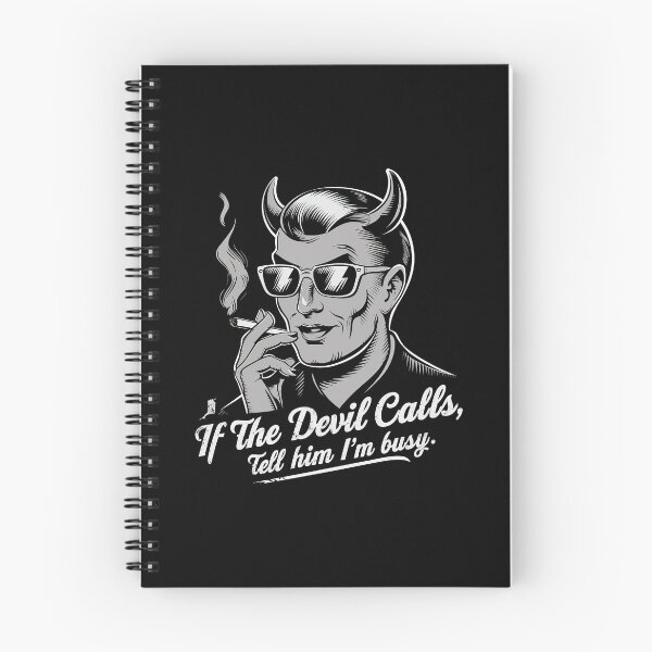 Item preview, ''If The God Calls Tell Him I'm Busy'' Vintage Funny Devil Design designed and sold by Witty Shirts.
