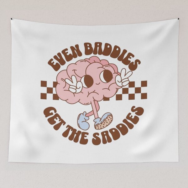 Item preview, Even Baddies Get The Saddies Brain Funny designed and sold by alejandrozero.