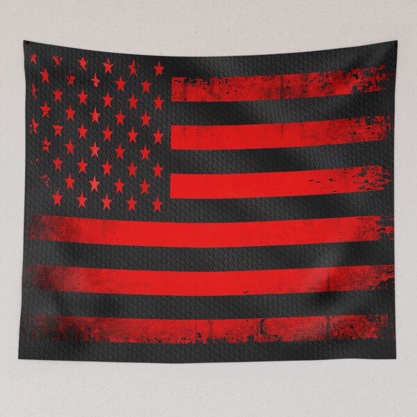 Item preview, Red Grunge American Flag designed and sold by artistwill.