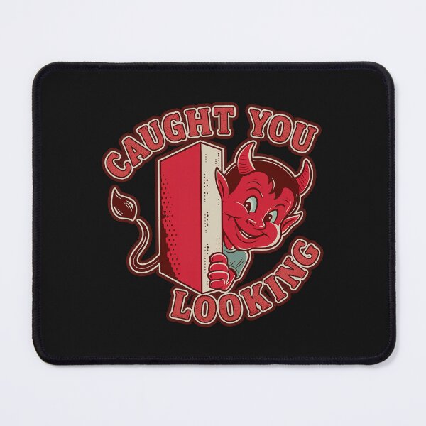 Item preview, Retro ''Caught You Looking'' Cute Kawaii Devil Design designed and sold by Witty Shirts.