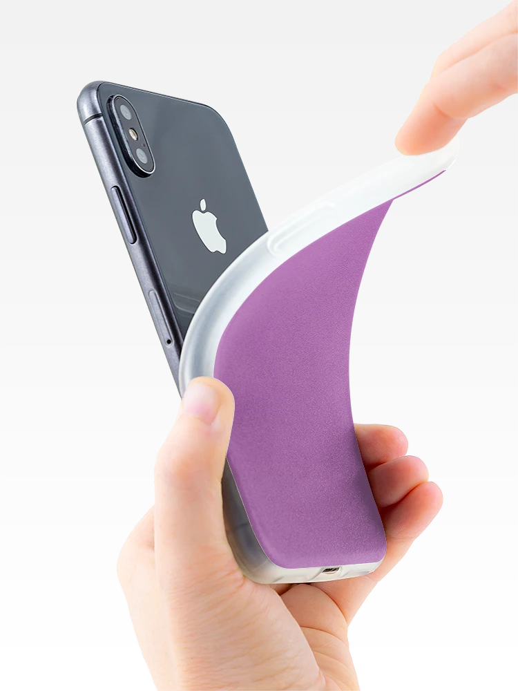 Thumbnail 4 of 5, iPhone Case, Subtle Lilac Gradient designed and sold by MultimediaSusan.