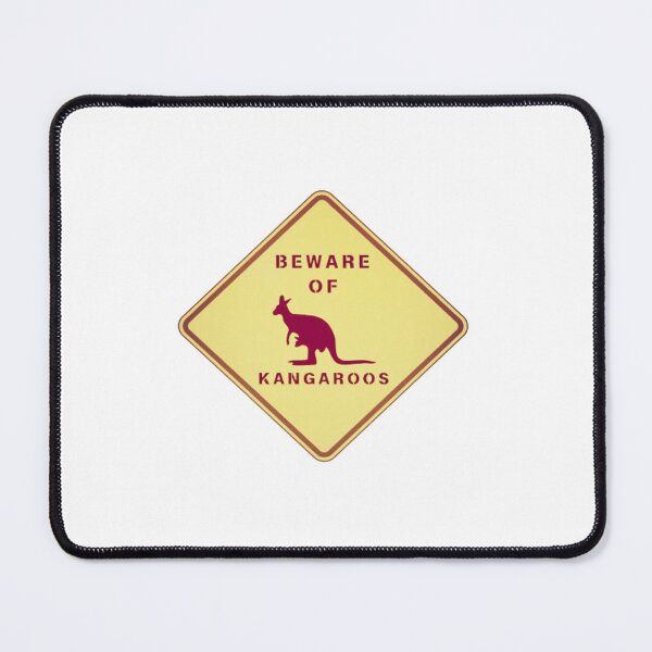 Item preview, Beware of kangaroos road sign designed and sold by creativerooney.