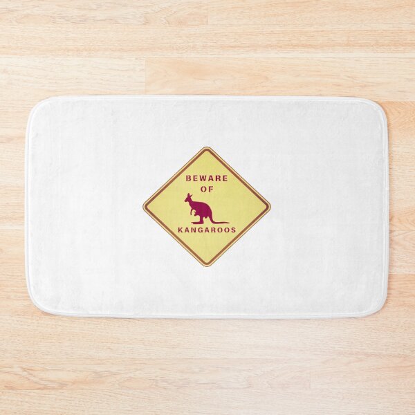 Item preview, Beware of kangaroos road sign designed and sold by creativerooney.
