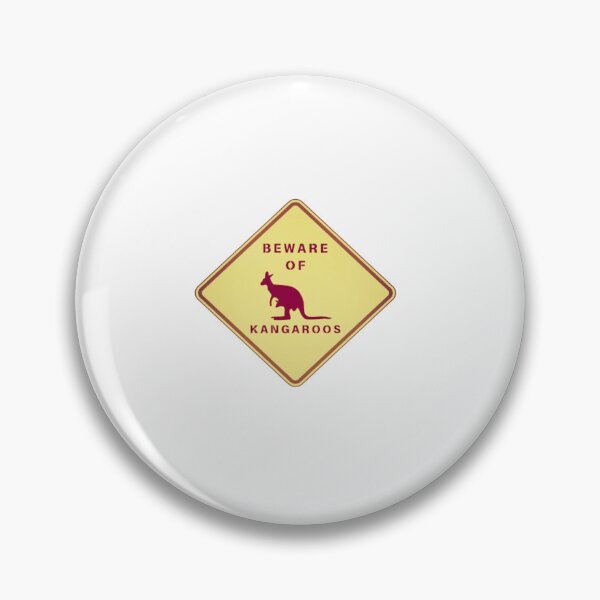 Item preview, Beware of kangaroos road sign designed and sold by creativerooney.