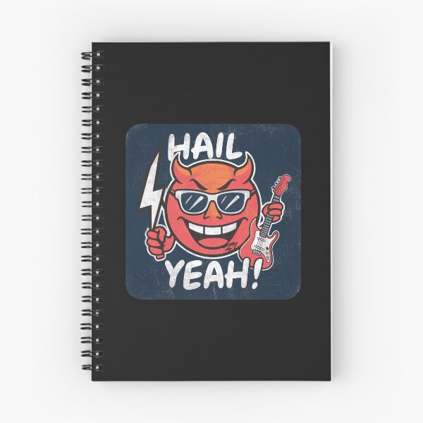 Item preview, Vintage ''Hail Yeah!'' Cute Devil Emoji Rock Music Design designed and sold by Witty Shirts.