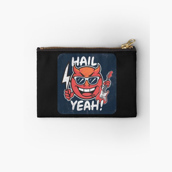 Item preview, Vintage ''Hail Yeah!'' Cute Devil Emoji Rock Music Design designed and sold by Witty Shirts.