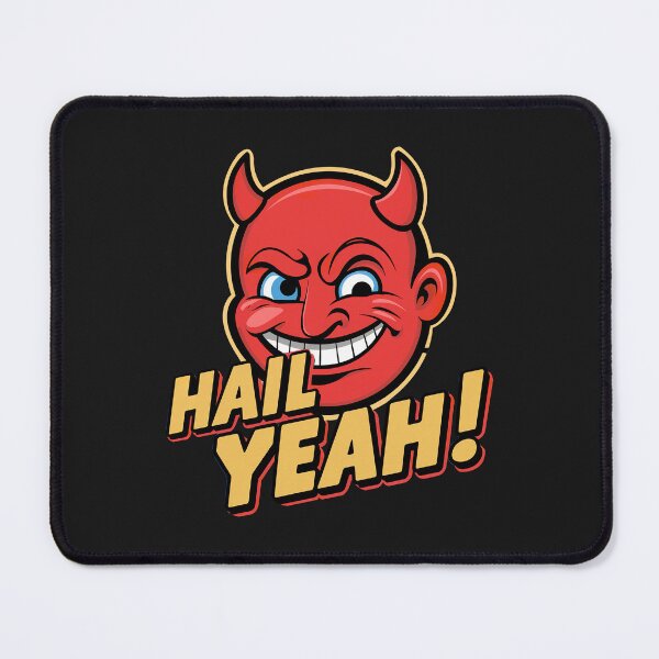 Item preview, Retro ''Hail Yeah!'' Cute Devil Emoji Rock Music Design designed and sold by Witty Shirts.