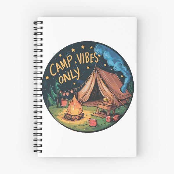 Item preview, Camp Vibes Only: Cozy Campsite Badge Illustration designed and sold by HahaHandlesHub.
