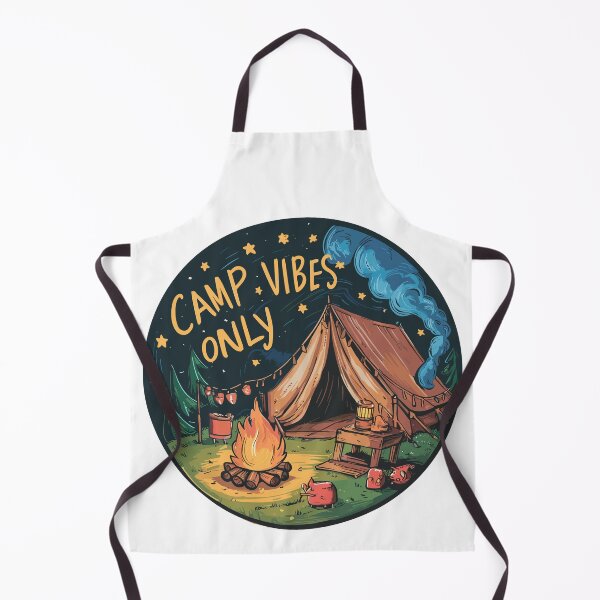 Item preview, Camp Vibes Only: Cozy Campsite Badge Illustration designed and sold by HahaHandlesHub.