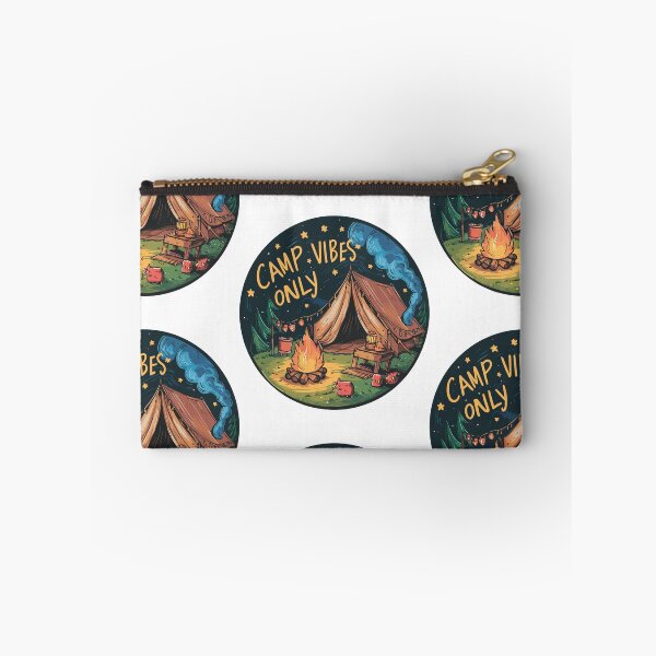 Item preview, Camp Vibes Only: Cozy Campsite Badge Illustration designed and sold by HahaHandlesHub.