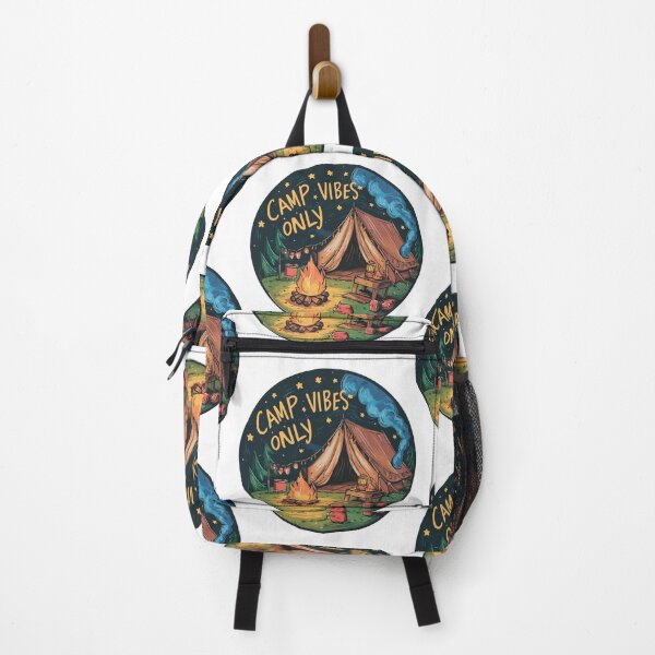 Item preview, Camp Vibes Only: Cozy Campsite Badge Illustration designed and sold by HahaHandlesHub.