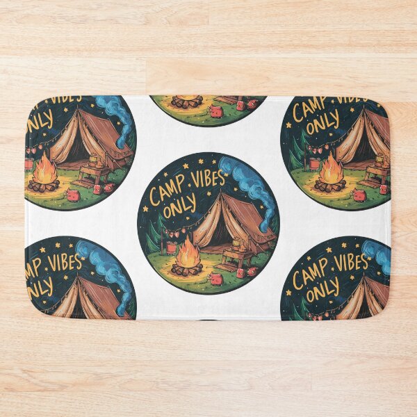 Item preview, Camp Vibes Only: Cozy Campsite Badge Illustration designed and sold by HahaHandlesHub.