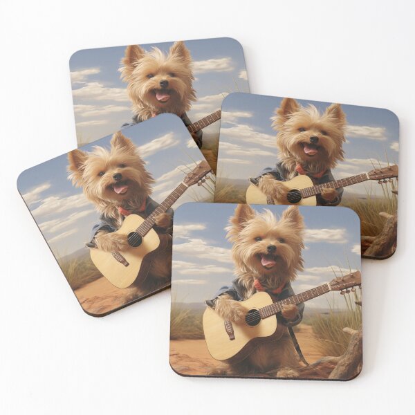 Item preview, Australian Terrier with Guitar designed and sold by Samuelsboro.