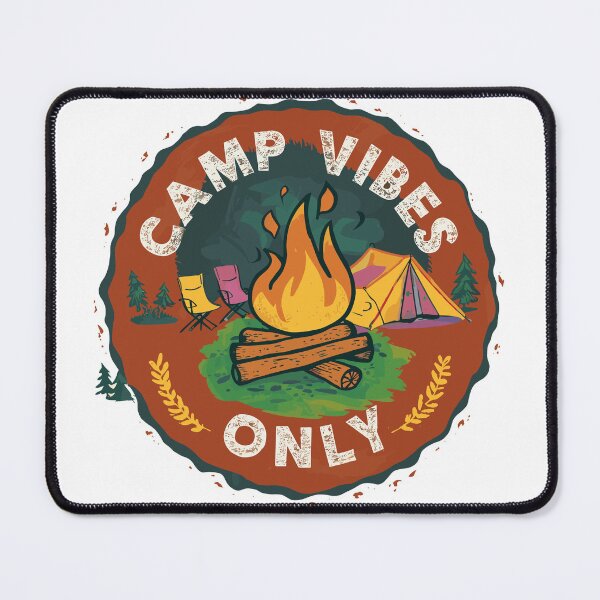 Item preview, Camp Vibes Only: Rustic Campfire Badge Design designed and sold by HahaHandlesHub.