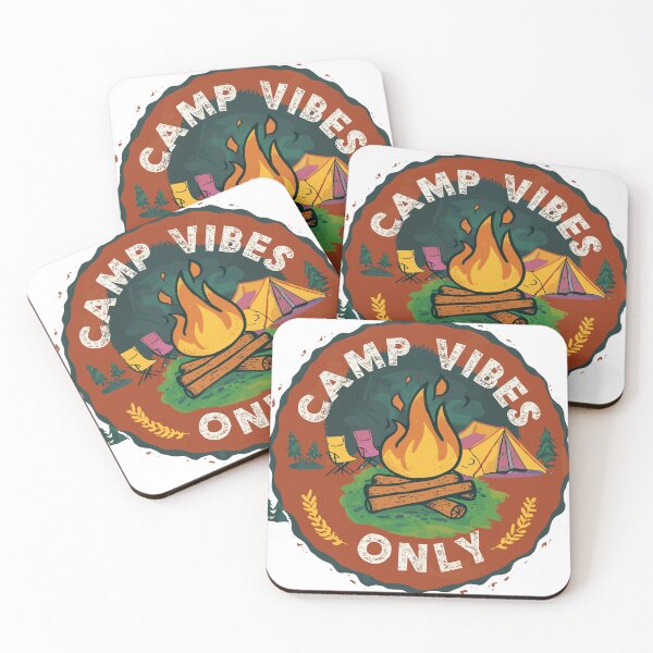 Item preview, Camp Vibes Only: Rustic Campfire Badge Design designed and sold by HahaHandlesHub.
