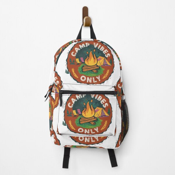Item preview, Camp Vibes Only: Rustic Campfire Badge Design designed and sold by HahaHandlesHub.