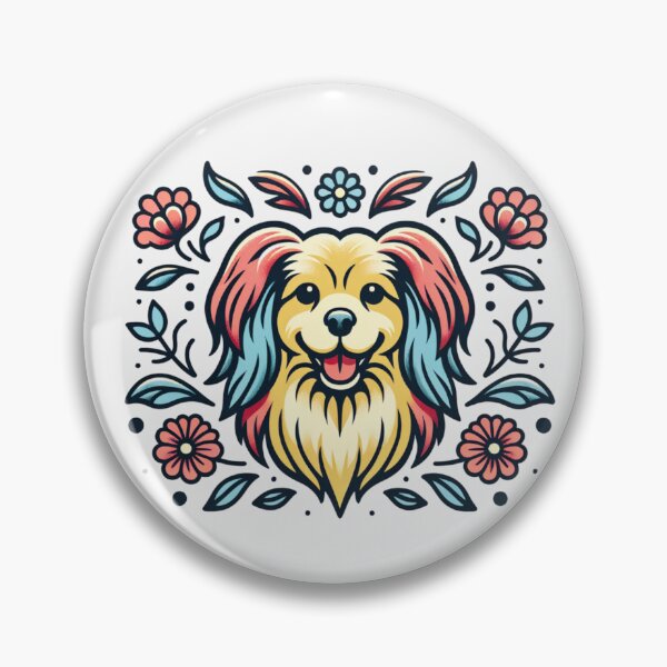 Artikelvorschau, Tibetischer Spaniel mit Blumenmuster entworfen und verkauft von TheAnimalZ00.