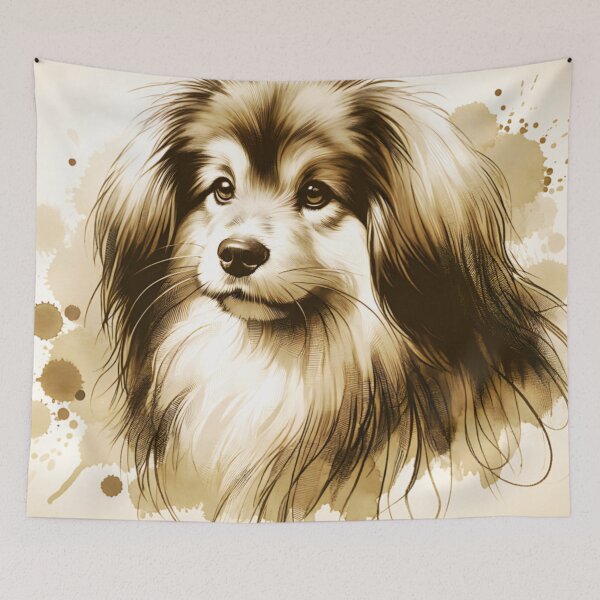 Artikelvorschau, Vintage Aquarell Tibetischer Spaniel entworfen und verkauft von TheAnimalZ00.