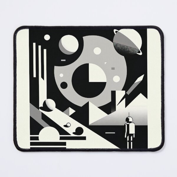 Item preview, Minimalist surreal futuristic robot and alien landscape designed and sold by SunkenCost.
