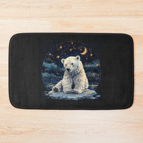 Item preview, White Polar Bear on Ice and Snow designed and sold by CarpanaBay.