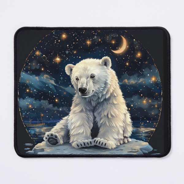Item preview, White Polar Bear on Ice and Snow designed and sold by CarpanaBay.