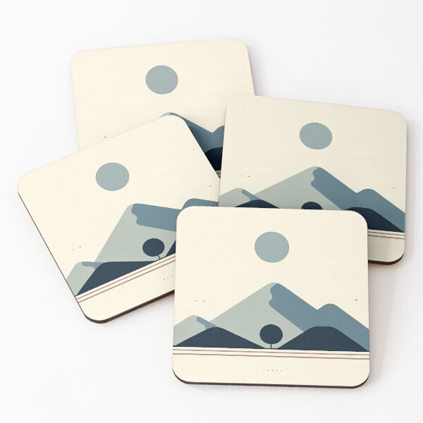 Item preview, Minimalist landscape with tree and mountain designed and sold by SunkenCost.
