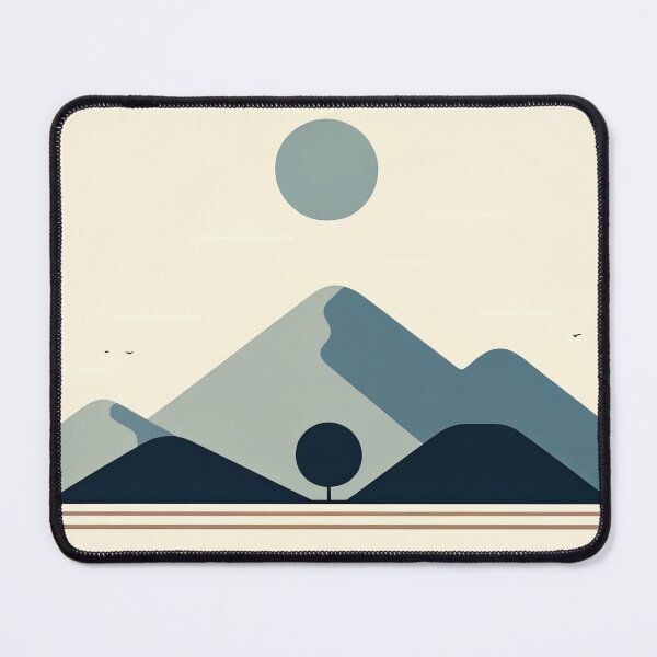 Item preview, Minimalist landscape with tree and mountain designed and sold by SunkenCost.