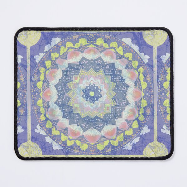 Artikelvorschau, Batik Wüstenblume Mandala Spiritueller Hippie Quilt Quadrat entworfen und verkauft von AuroraXGreen.