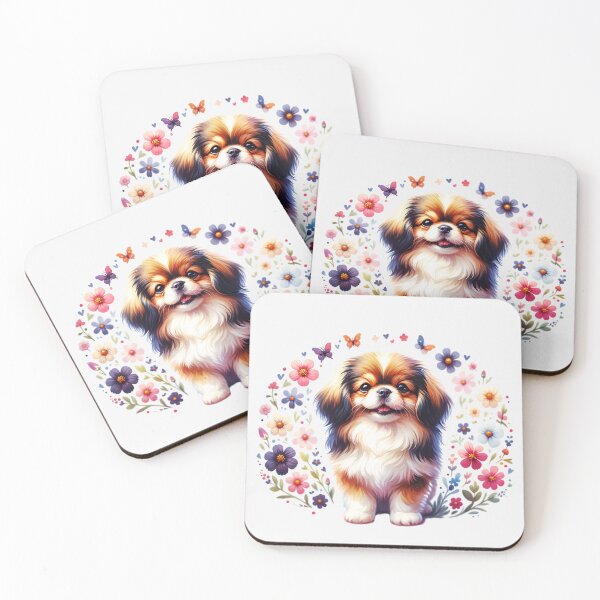 Item preview, Floral Tibetan Spaniel Puppy designed and sold by TheAnimalZ00.
