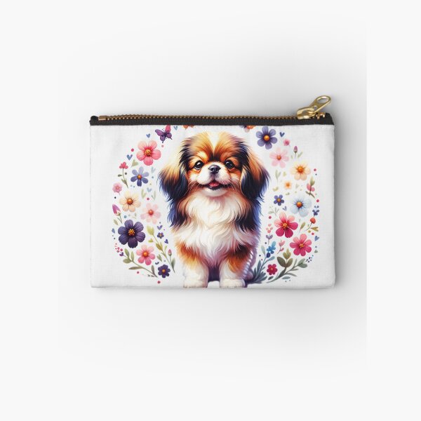 Artikelvorschau, Tibet Spaniel Welpe mit Blumenmuster entworfen und verkauft von TheAnimalZ00.