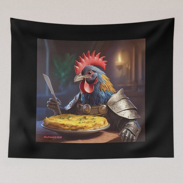 Item preview, High Crested Member of the Royal Dawn Patrol Presides Over a Spanish Tortilla Late for Breakfast designed and sold by Michael Cotto.