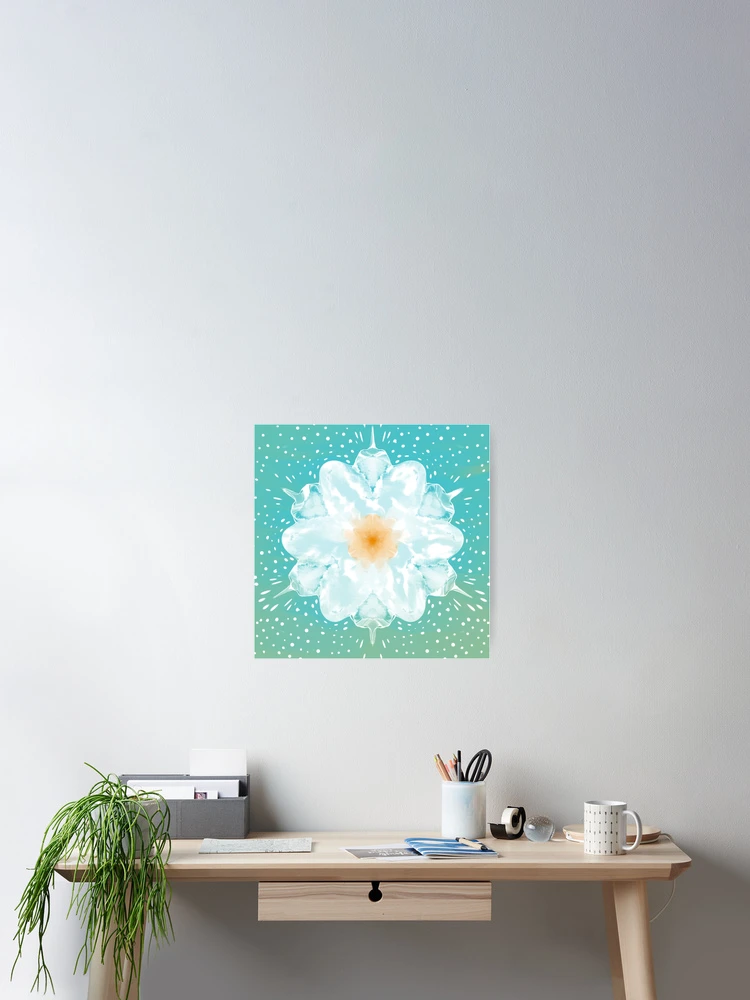 Thumbnail 2 of 3, Poster, Ice Flower designed and sold by Shells Designs.