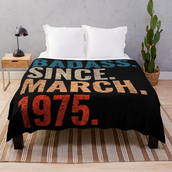 Item preview, Badass since April 1975 Vintage 1975 April birthday gift designed and sold by Teelogic.