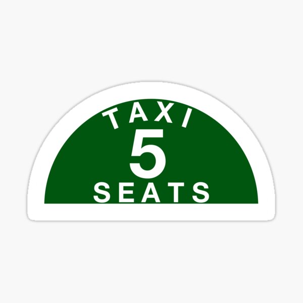 Item preview, HONG KONG TAXI STICKER | 香港的士貼紙 | 綠的5座位 | ZEROMON designed and sold by ZEROMON™ Headquarters.
