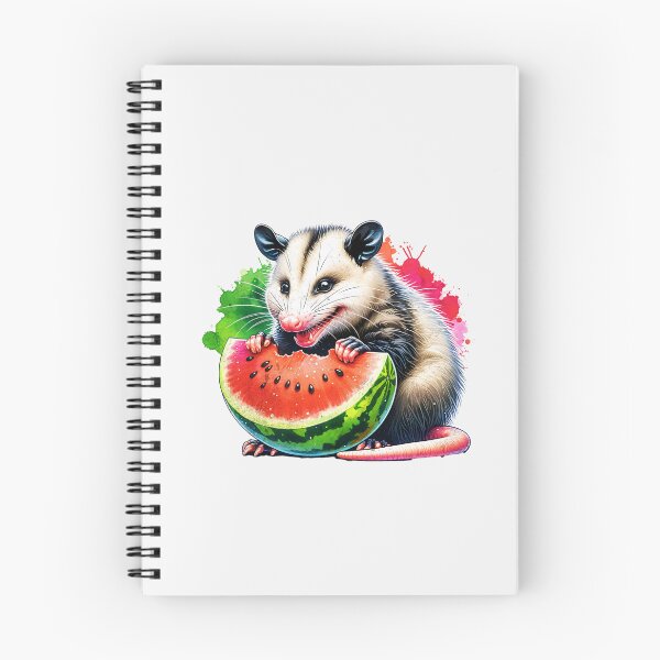 Item preview, Watercolor Opossum Eating Watermelon designed and sold by TheAnimalZ00.