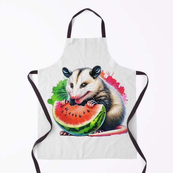 Item preview, Watercolor Opossum Eating Watermelon designed and sold by TheAnimalZ00.