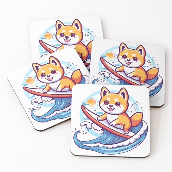 Item preview, Surfer Shiba Inu V3 designed and sold by itgonbebiblical.
