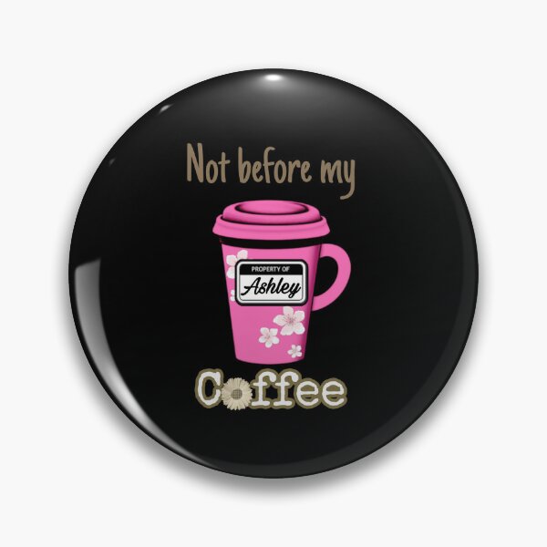 Item preview, Ashley name personalized coffee cup designed and sold by Roxburylane.