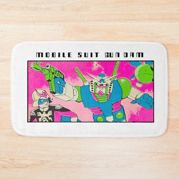 Item preview, "We Have Mobile Suit Gundam At Home" Vintage Style Char Aznable Haro Print designed and sold by MadAnglerPress.