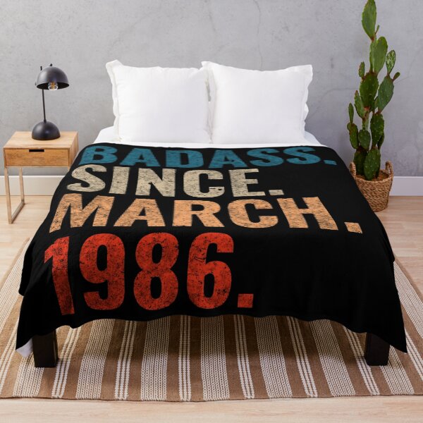 Item preview, Badass since April 1986 Vintage 1986 April birthday gift designed and sold by Teelogic.