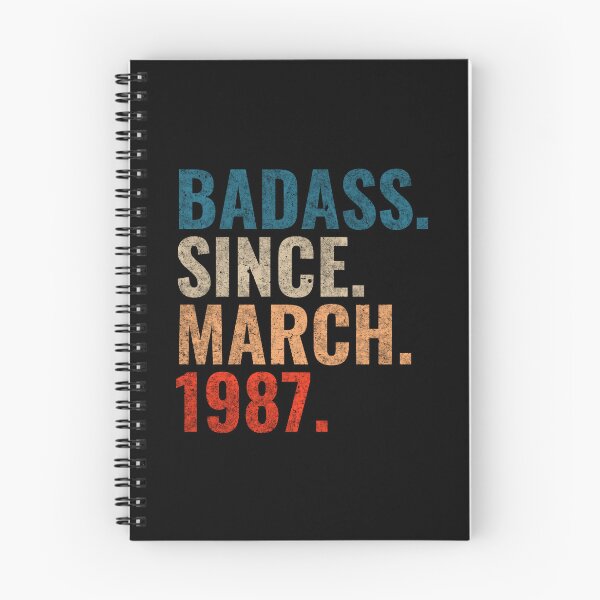 Item preview, Badass since April 1987 Vintage 1987 April birthday gift designed and sold by Teelogic.